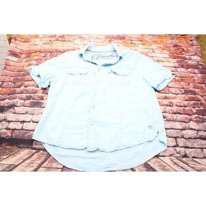 St. Somewhere Margarita Men's Light Blue Short Sleeve Button-Up Shirt M